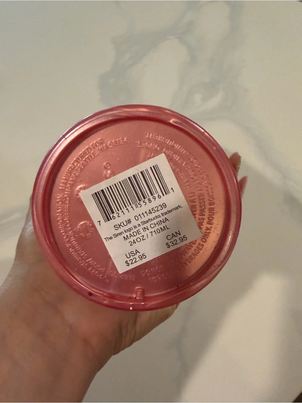 Starbucks Rose Pink Textured Reusable Tumbler with Straw